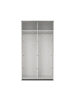 ebuy24 Schiebetürenschrank Catania (2-türig) Weiß 119 x 67 cm