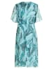 BETTY & CO Chiffonkleid mit Flügelärmeln in Petrol/Mint
