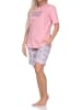 NORMANN Schlafanzug Shorty kurzarm paisleyprint Übergrößen in pink