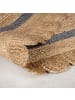KADIMA DESIGN Jute-Teppich Naturfaser PLYM Geometrisch Boho Wohnzimmer in Braun-Grau