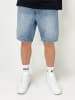 DADA Loose Fit Bermuda Jeans Shorts mit Washed Denim in Blau
