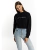 myMo Sweatshirt Cropped in Schwarz