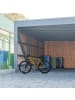 relaxdays Fahrradständer in Silber - (B)136 x (H)26 x (T)33,5 cm