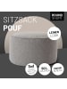 Lumaland Sitzsack-Hocker Pouf Indoor rund 50l hellgrau grau