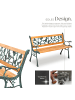 tectake Sitzbank Marina 2-Sitzer aus Holz und Gusseisen 124x52x74cm