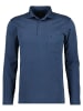 Ragman Softknit-Polo Kent-Kragen, Velvet-Touch in Blau