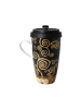 Goebel Künstlertasse mit Deckel " Gustav Klimt - Der Lebensbaum " in Schwarz Gold