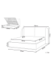 Beliani Doppelbett MONESTIER in Beige - (W) 204 x (H) 115 x (L) 220 cm