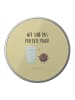Mr. & Mrs. Panda Metallbox Milch Keks mit Spruch in Gelb Pastell