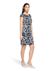 BETTY & CO Etuikleid mit Gürtel in Dark Blue/Nature