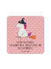 Mr. & Mrs. Panda Untersetzer Einhorn Hexe mit Spruch in Rot Pastell