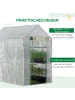 Outsunny Gewächshaus 120B x 186T x 190 H cm Weiß+Grün