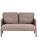 Beliani 2-Sitzer Sofa LAHTI in Braun/Schwarz - (W) 124 x (H) 70 x (L) 70 cm