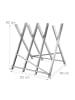 relaxdays Sägebock in Silber - (B)83 x (H)82 x (T)80 cm