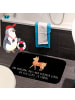 Mr. & Mrs. Panda Badteppich Alpaka Stolz mit Spruch in Schwarz