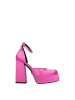Versace Pink Satin Plateau Pumps