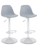 COSTWAY 2er Set Barhocker drehbar in Grau