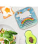 Mr. & Mrs. Panda Bierdeckel Einhorn Regenbogen Design mit Spruch in Weiß