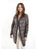 VIRITA Women Strick Cardigan in Anthrazit Mehrfarbig