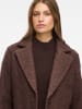 Vila Boucle Jacke mit Fly-Away Kragen in Coffee Bean