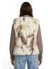 Zero  Kunstfell-Weste mit Animalprint in Cream/Brown
