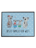 Mr. & Mrs. Panda Schreibunterlage Koala Familie zwei mit Spruch in Blau Pastell
