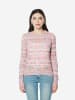 KOROSHI Damenpullover mit lochstrickmuster in bunt