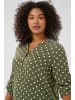 KAFFE curve Langarm-Bluse KCsida Regular fit in Grape Leaf / Chalk Dot