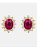 Diamant L'éternel Ohrringe aus 375 Gelbgold mit 0.46 Karat Diamant mit Rubin