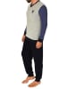 NORMANN Frottee Pyjama Schlafanzug & Bündchen - 82484 in blau