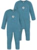 Normani Outdoor Sports Normani Outdoor Sports 2er Pack Baby Merino Strampler „Waverly" in Blau