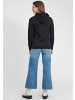 Oxmo Hoodie OXOlive 21300560-ME Kapuzenpullover mit weicher Fleece-Innenseite in Schwarz