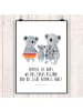 Mr. & Mrs. Panda Bild Koala Familie mit Spruch in Weiß