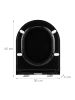 relaxdays Toilettendeckel in Schwarz - (B)36 x (T)45 cm