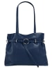Samantha Look Handtasche echt Leder in blau
