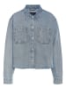 JACQUELINE de YONG Jeansbluse Hemdkragen Brusttaschen in Hellblau