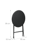 relaxdays Gartentisch "Rattan-Optik" in Schwarz - (H)75 x Ø 60 cm