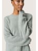 Soaked in Luxury Strickpullover SLTuesday Gerade Passform in Silver Blue