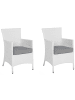 Beliani 2er-Set Esszimmerstuhl ITALY in Weiß/Grau