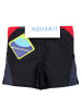 Aquarti Jungen Badehose Gestreift mit Motiven in rot/grau