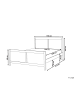Beliani Doppelbett CHAMPAGNAT in Braun - (W) 166 x (H) 100 x (L) 212 cm