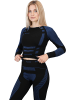 normani Damen Sport-Funktionsunterwäsche Set Hemd + Hose in Blau/Schwarz