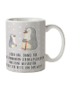 Mr. & Mrs. Panda Tasse Pinguin Opa Enkel mit Spruch in Grau Pastell