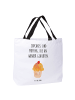 Mr. & Mrs. Panda Tote Bag Cupcake mit Spruch in Weiß