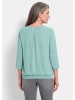 GOLDNER Kurzgröße:  Chiffon-Shirt mit 3/4-Arm, Rundhals in mint