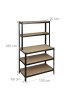 relaxdays Schwerlastregal in Schwarz - (B)100 x (H)180 x (T)60 cm