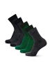 DANISH ENDURANCE Socken Merino Hiking Light in green/black/grey