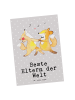 Mr. & Mrs. Panda Wanddeko Fuchs Beste Eltern der Welt mit Spruch in Grau Pastell