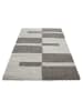 KADIMA DESIGN Teppich Hochflor Shaggy Karo Design Polypropylen Wohnzimmer in Beige
