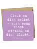 Mr. & Mrs. Panda Faltkarte Spruch Glaube an dich selbst mit Spruch in Lavendeltraum